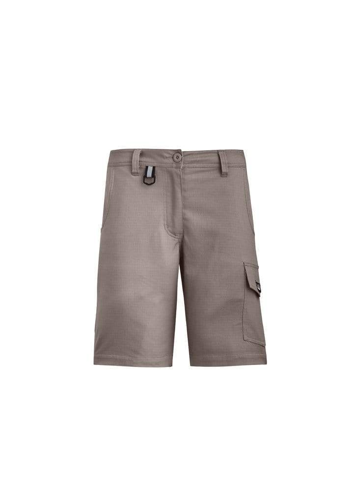 SYZMIK women's rugged cooling vented shorts ZS704 Work Wear Syzmik Khaki 16 