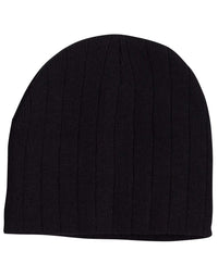 Cable Knit Beanie With Fleece Head BandCH64 Metro Workwear.