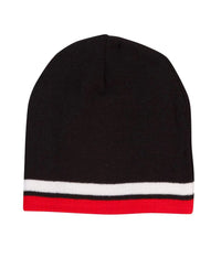 Contrast Stripe Beanie Ch63 Metro Workwear.