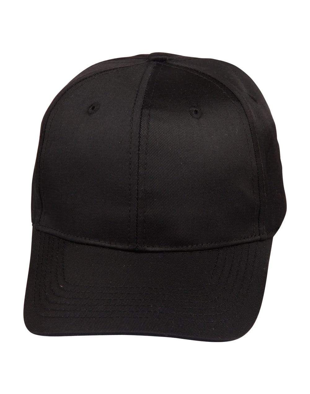 Polycotton Twill Cap Ch13 Active Wear Winning Spirit Black One size 