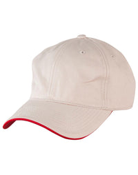 Underpeak Contrast Colour Cap CH51 Active Wear Winning Spirit Sand /Red One size 