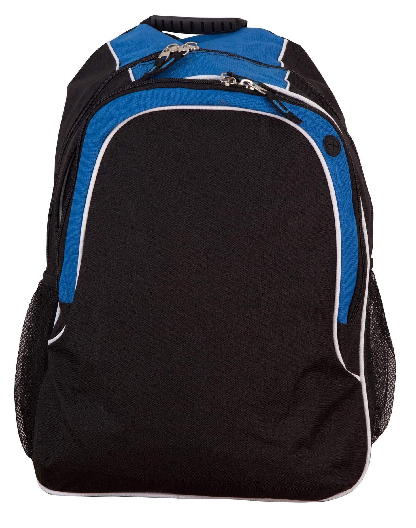 WINNER BACKPACK B5020 Active Wear Winning Spirit Black/White/Aqua Blue "(w)35.5cm (h) 43cm (d)15.5cm Capacity: 23 Litres" 