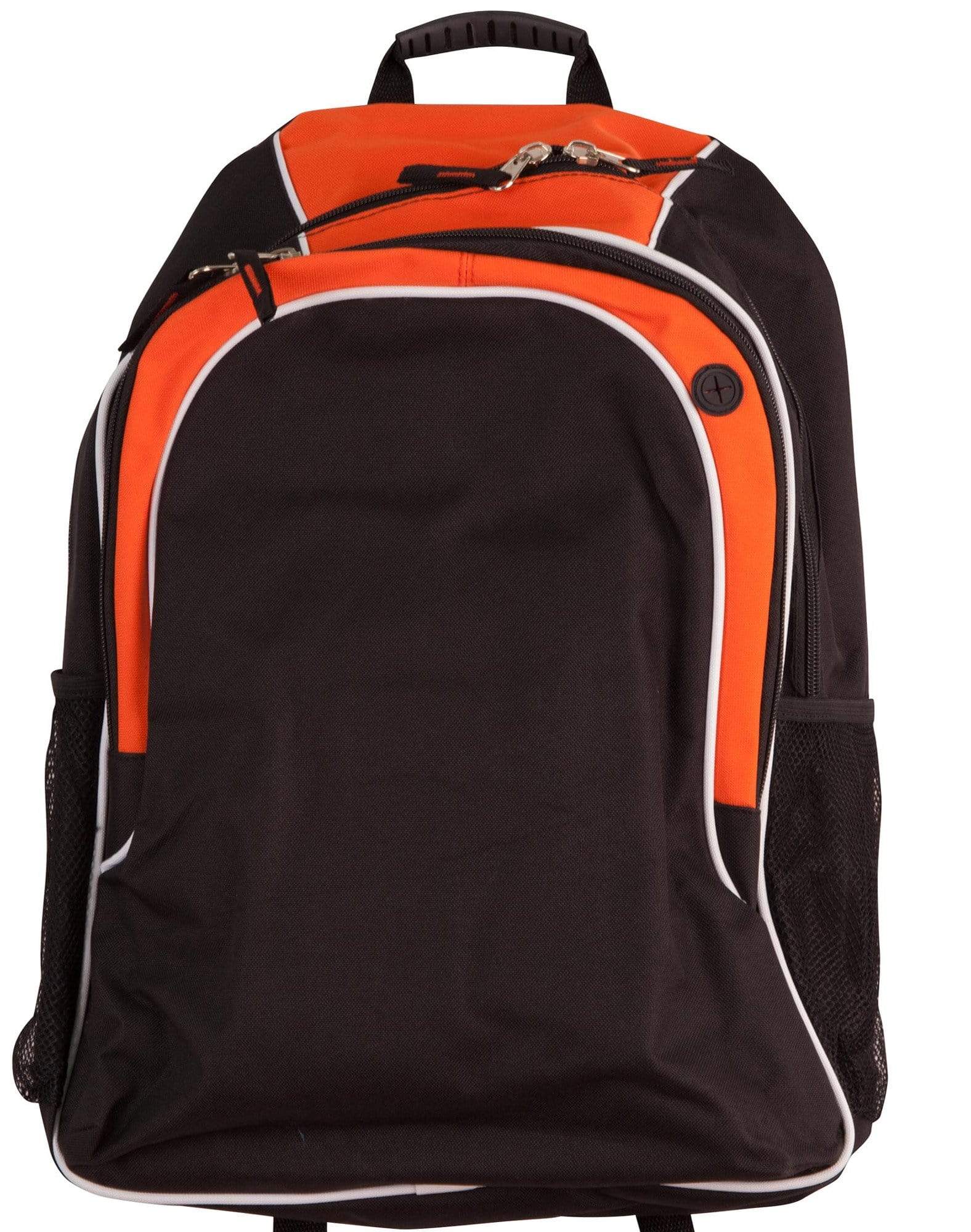 WINNER BACKPACK B5020 Active Wear Winning Spirit Black/White/Orange "(w)35.5cm (h) 43cm (d)15.5cm Capacity: 23 Litres" 