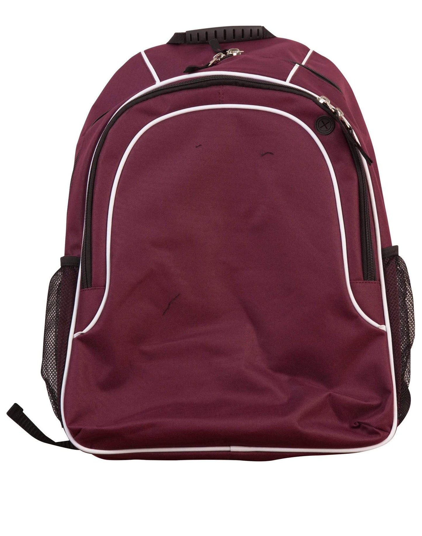 WINNER BACKPACK B5020 Active Wear Winning Spirit Maroon/White/Maroon "(w)35.5cm (h) 43cm (d)15.5cm Capacity: 23 Litres" 