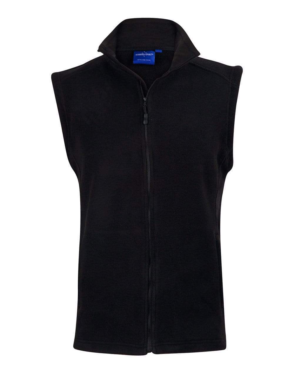 Bromley Polar Fleece Vest Unisex Pf22 Casual Wear Winning Spirit Black 2XS 