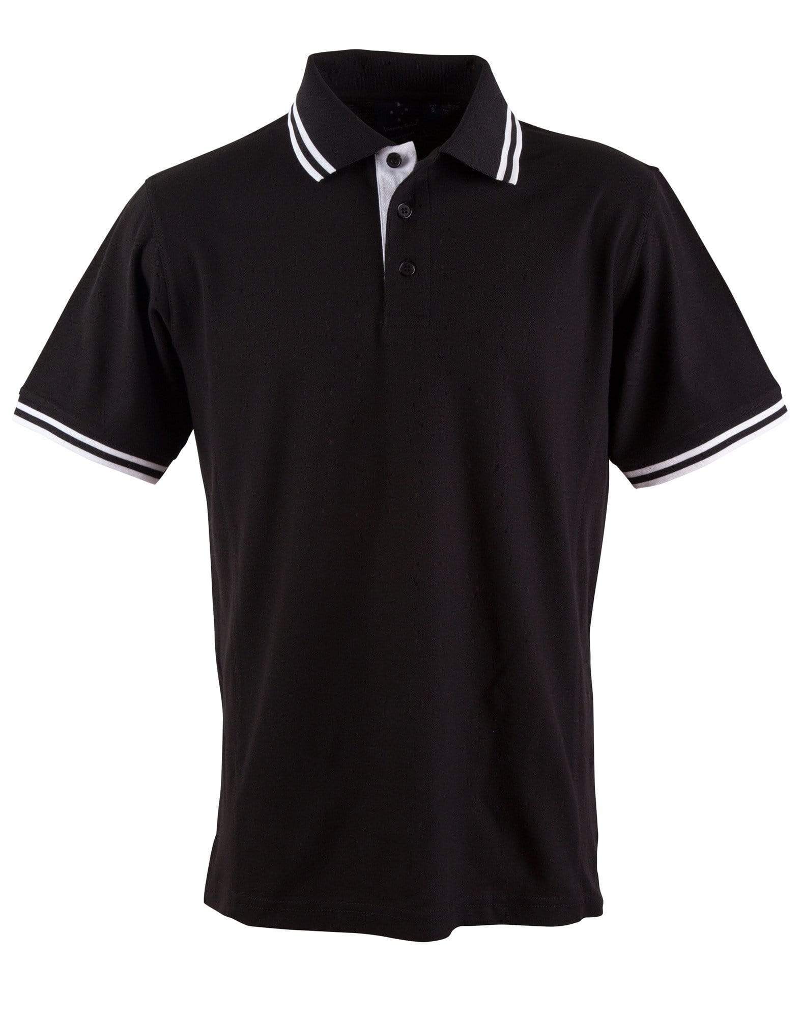 Winning Spirit Grace Polo Shirt Kids PS65K Casual Wear Winning Spirit Black/White 6K 