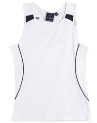 Legend Singlet Ladies Sl54 Casual Wear Winning Spirit White/Navy 8 