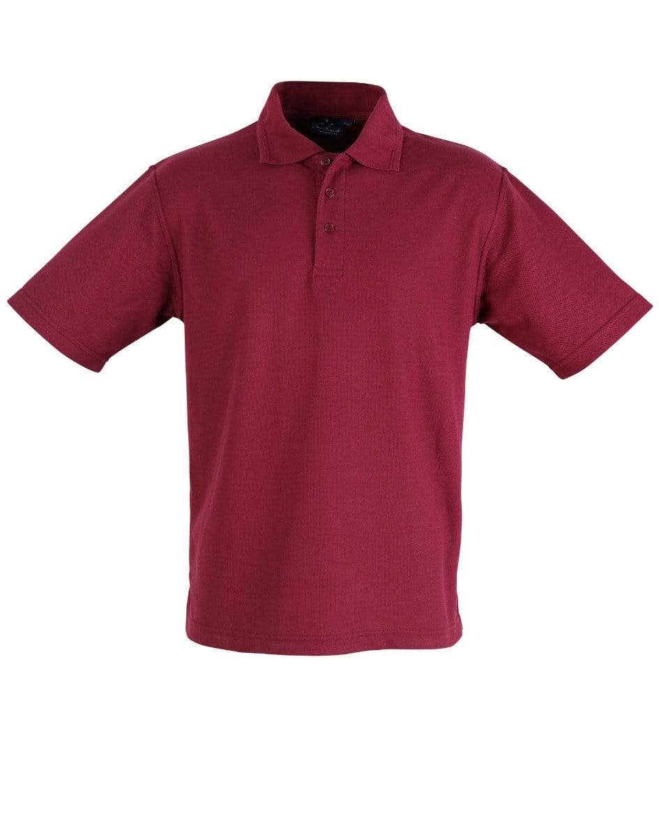 Winning Spirit Traditional Polo Shirt Unisex PS11 Casual Wear Winning Spirit Maroon XS 