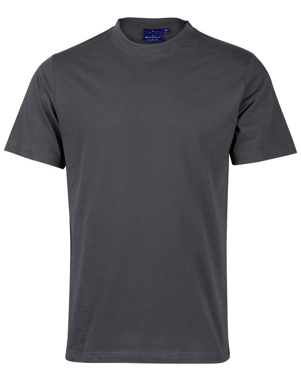 Savvy Tee Men's Ts37 Casual Wear Winning Spirit Charcoal XS 