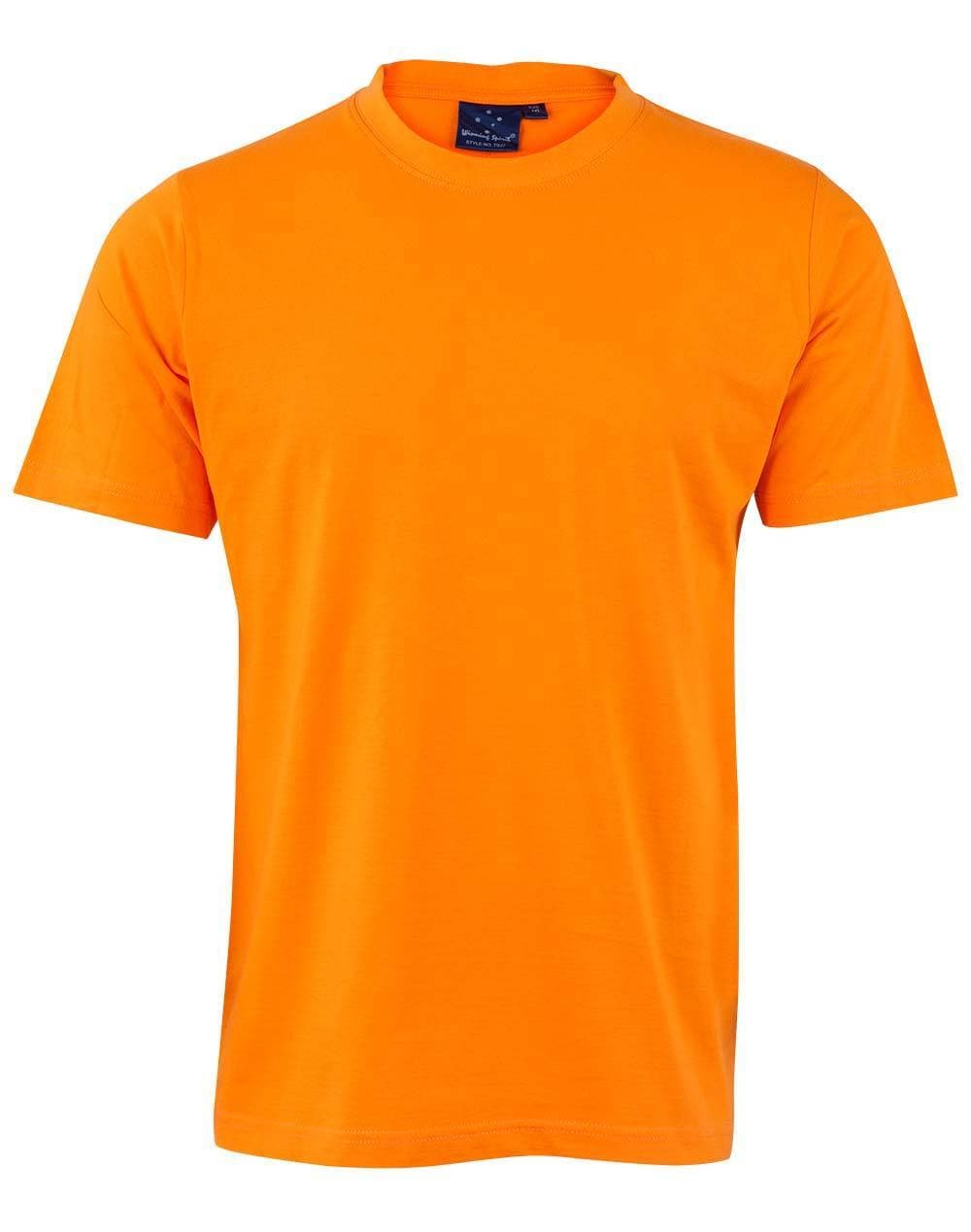 Savvy Tee Men's Ts37 Casual Wear Winning Spirit Fluoro orange XS 