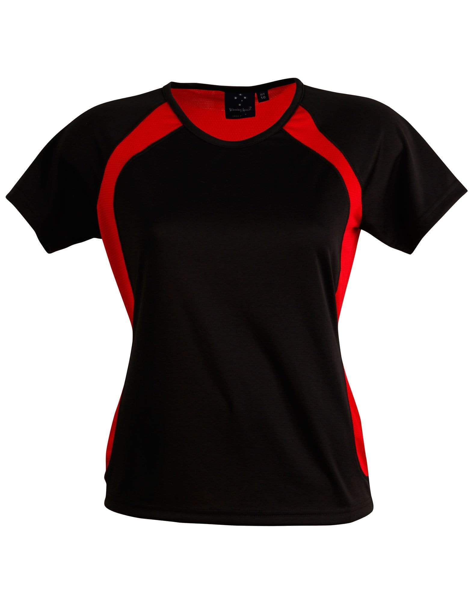 Sprint Tee Shirt Ladies Ts72 Casual Wear Winning Spirit Black/Red 6 