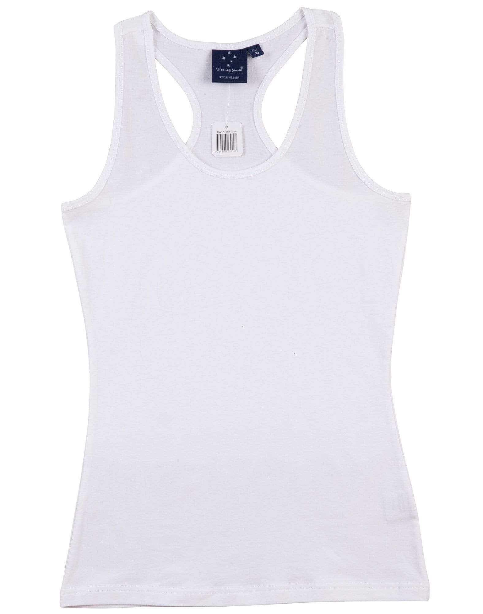 Stretch Raceback Singlet Ladies Ts21a Casual Wear Winning Spirit White 8 