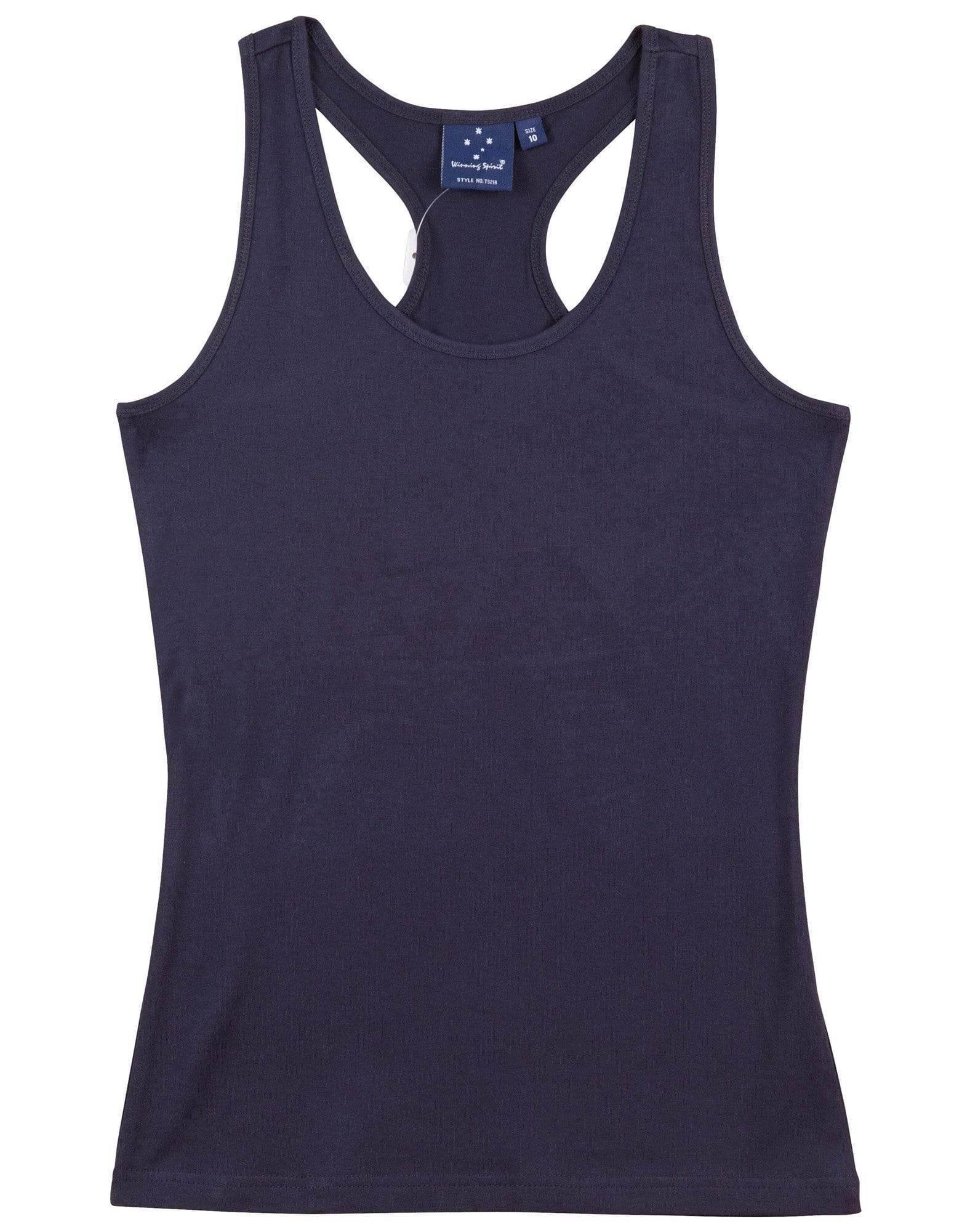 Stretch Raceback Singlet Ladies Ts21a Casual Wear Winning Spirit Navy 8 