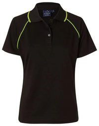 Winning Spirit Casual Wear Black/Lime / 8 WINNING SPIRIT CHAMPION POLO Ladies' PS19