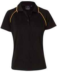 Winning Spirit Casual Wear Black/Gold / 8 WINNING SPIRIT CHAMPION POLO Ladies' PS19