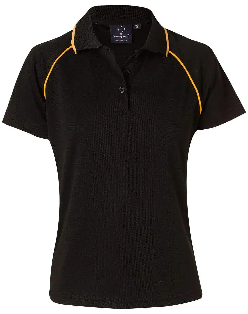 Winning Spirit Casual Wear Black/Gold / 8 WINNING SPIRIT CHAMPION POLO Ladies' PS19