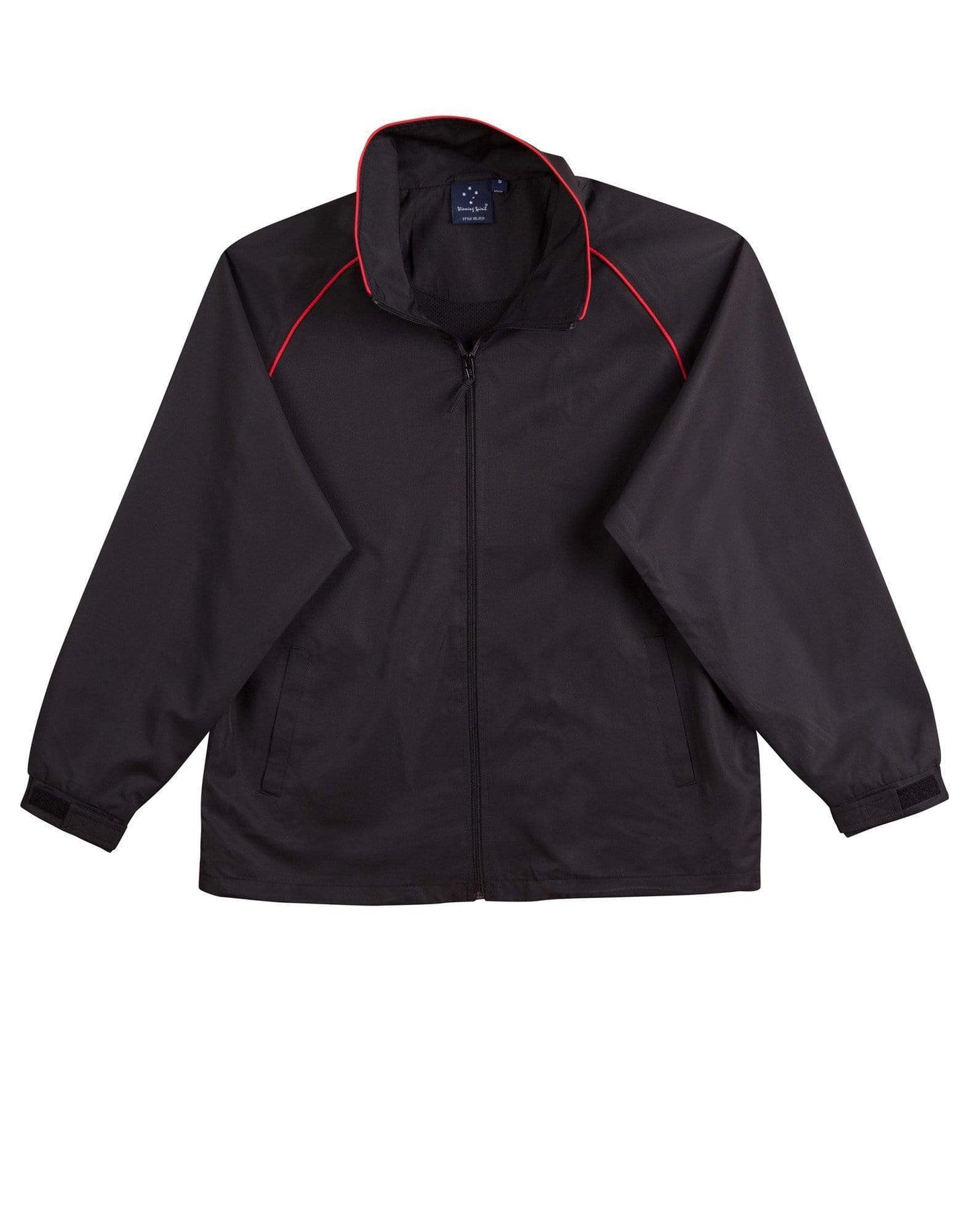 Winning Spirit Champion's Track Top - Unisex Jk21 Casual Wear Winning Spirit Black/Red S 