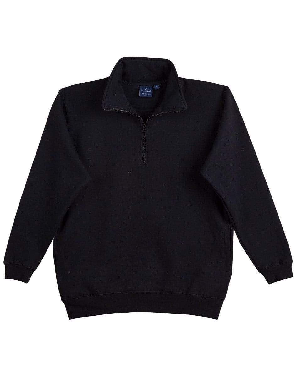 Winning Spirit Falcon Fleece Sweat Top Men's Fl02 Casual Wear Winning Spirit Black S 