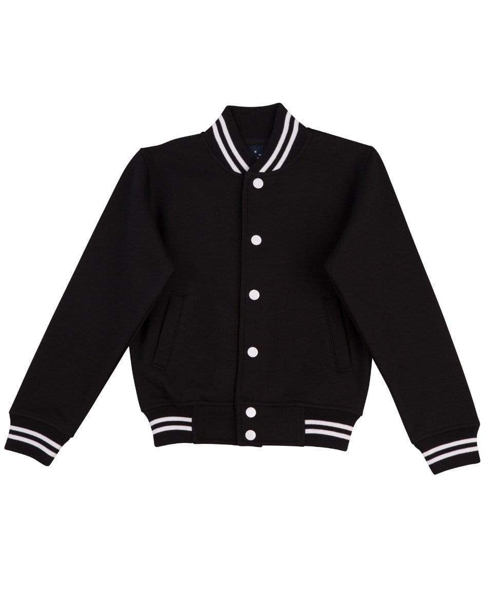 WINNING SPIRIT FLEECE LETTERMAN Kids' FL11K Casual Wear Winning Spirit Black/White 6K 