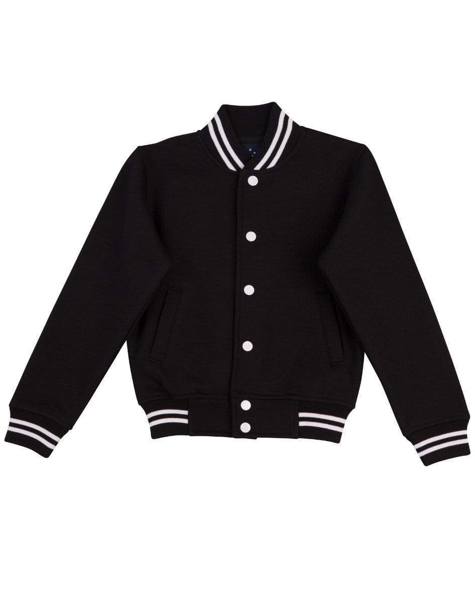 Winning Spirit Fleece Letterman - Unisex Fl11 Casual Wear Winning Spirit Black/White XXXS 