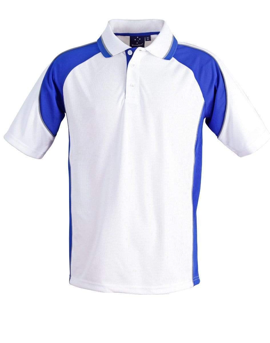 Winning Spirit Mascot Polo Kids Ps49k Casual Wear Winning Spirit White/Royal 6K 