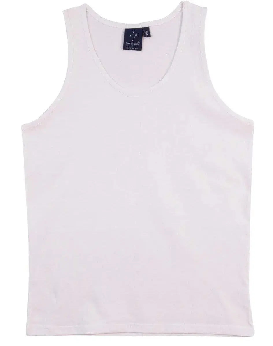 Winning Spirit Men's Trainer's Cotton Singlet Ts18 Metro Workwear.