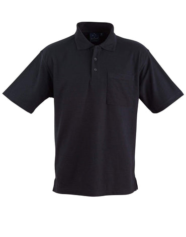 WINNING SPIRIT POCKET POLO Unisex PS41 Casual Wear Winning Spirit Black XS 