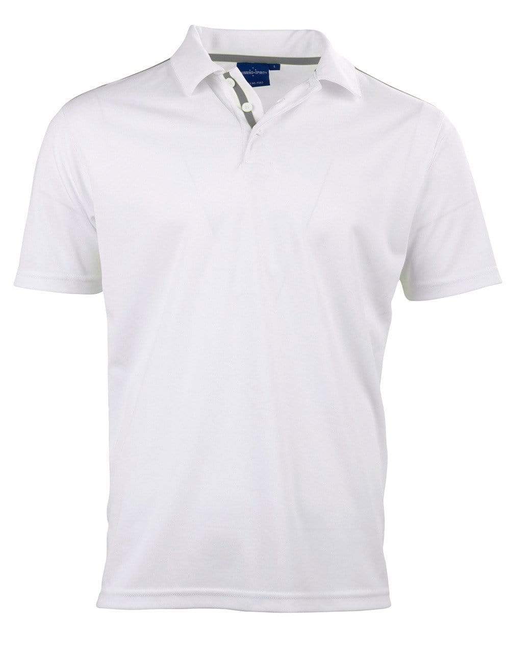 Winning Spirit PS83 STATEN POLO SHIRT Men's Casual Wear Winning Spirit White/Ash XS 