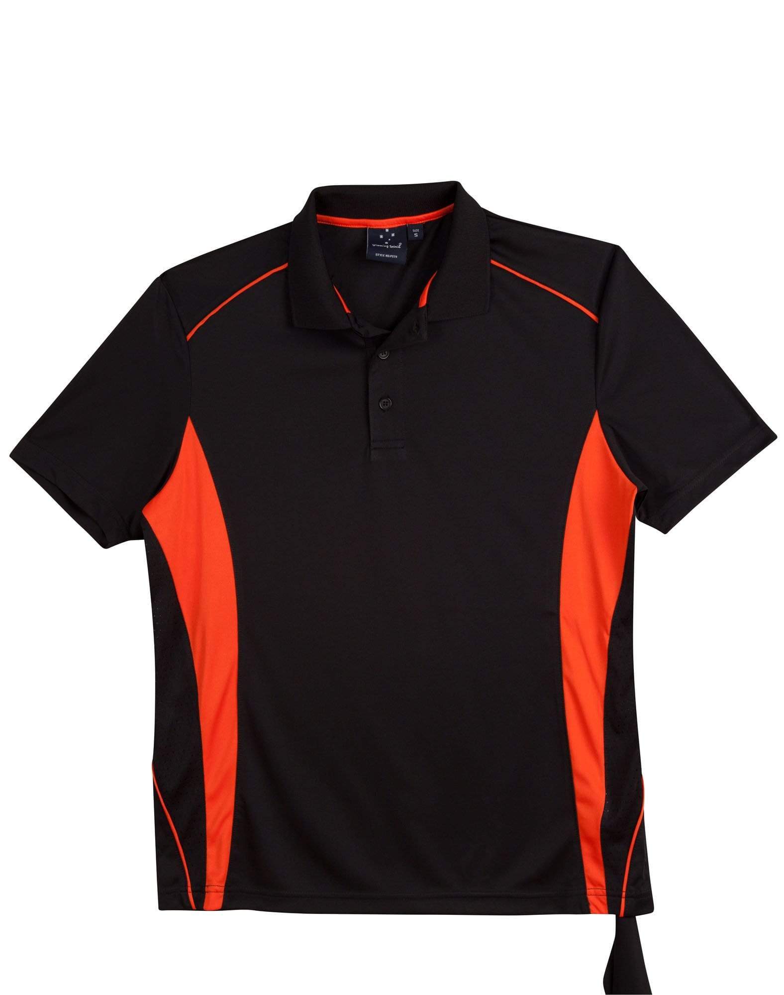 WINNING SPIRIT PURSUIT POLO KidsPS79K Casual Wear Winning Spirit Black/Orange 4K 