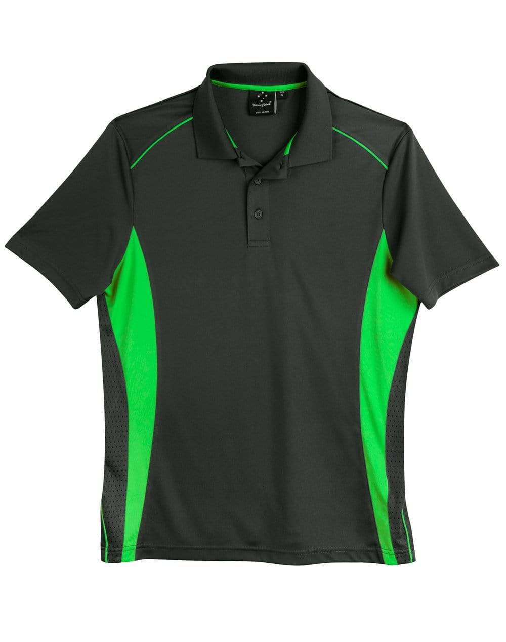 WINNING SPIRIT PURSUIT POLO Men'sPS79 Casual Wear Winning Spirit Charcoal/Lime XS 