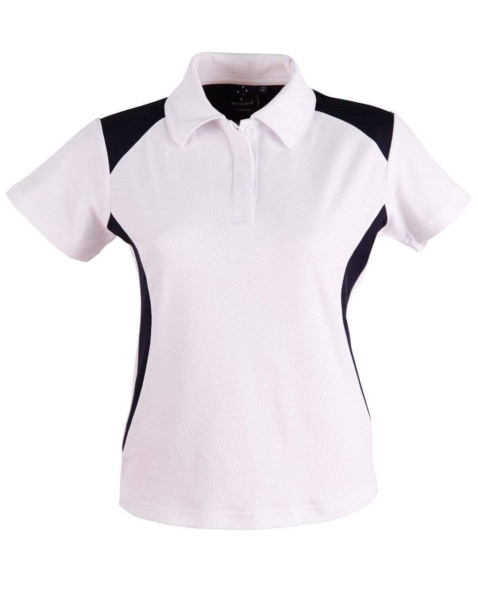 WINNING SPIRIT WINNER POLO Ladies' PS32A Casual Wear Winning Spirit White/Navy 8 