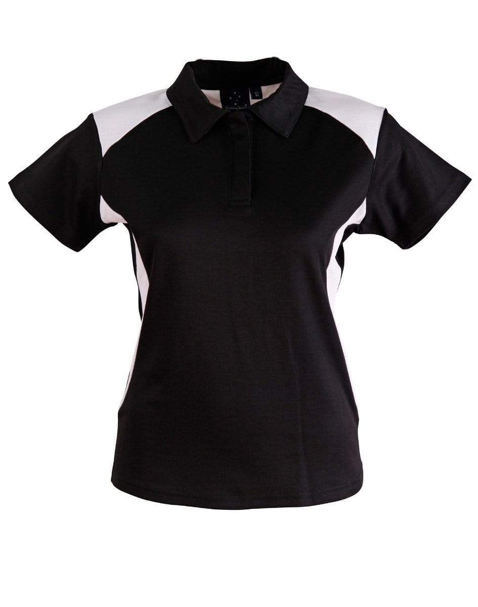 WINNING SPIRIT WINNER POLO Ladies' PS32A Casual Wear Winning Spirit Black/White 8 