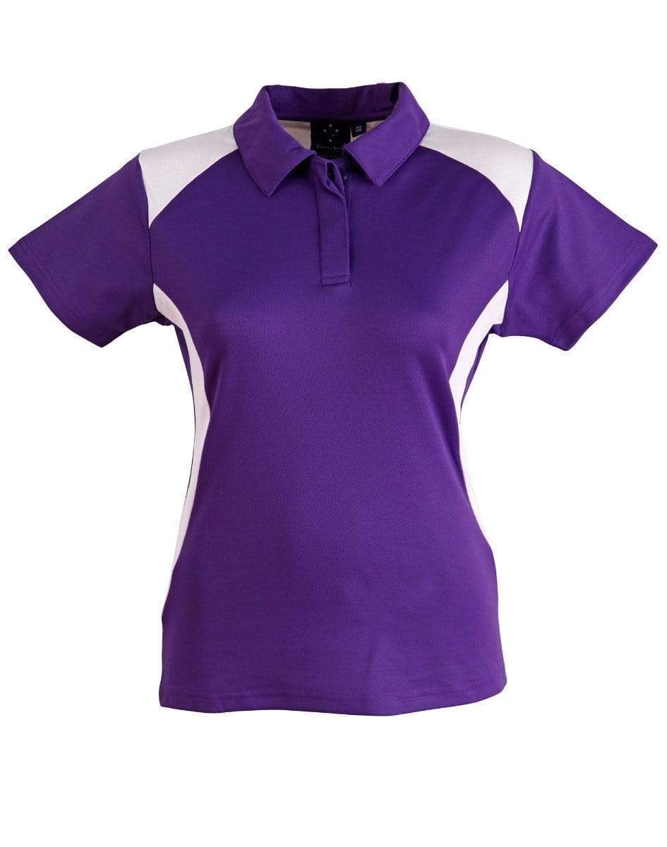 WINNING SPIRIT WINNER POLO Ladies' PS32A Casual Wear Winning Spirit Purple/White 8 