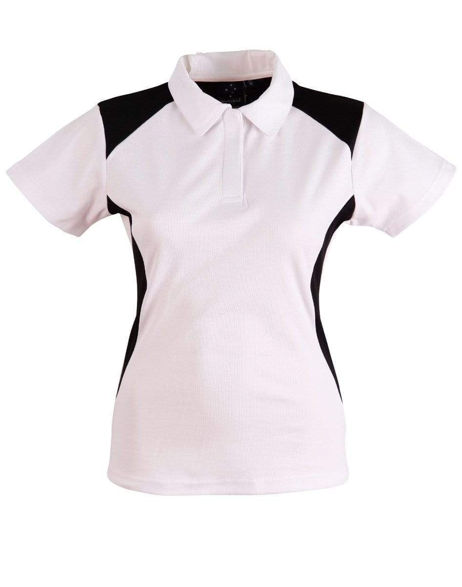 WINNING SPIRIT WINNER POLO Ladies' PS32A Casual Wear Winning Spirit White/Black 8 