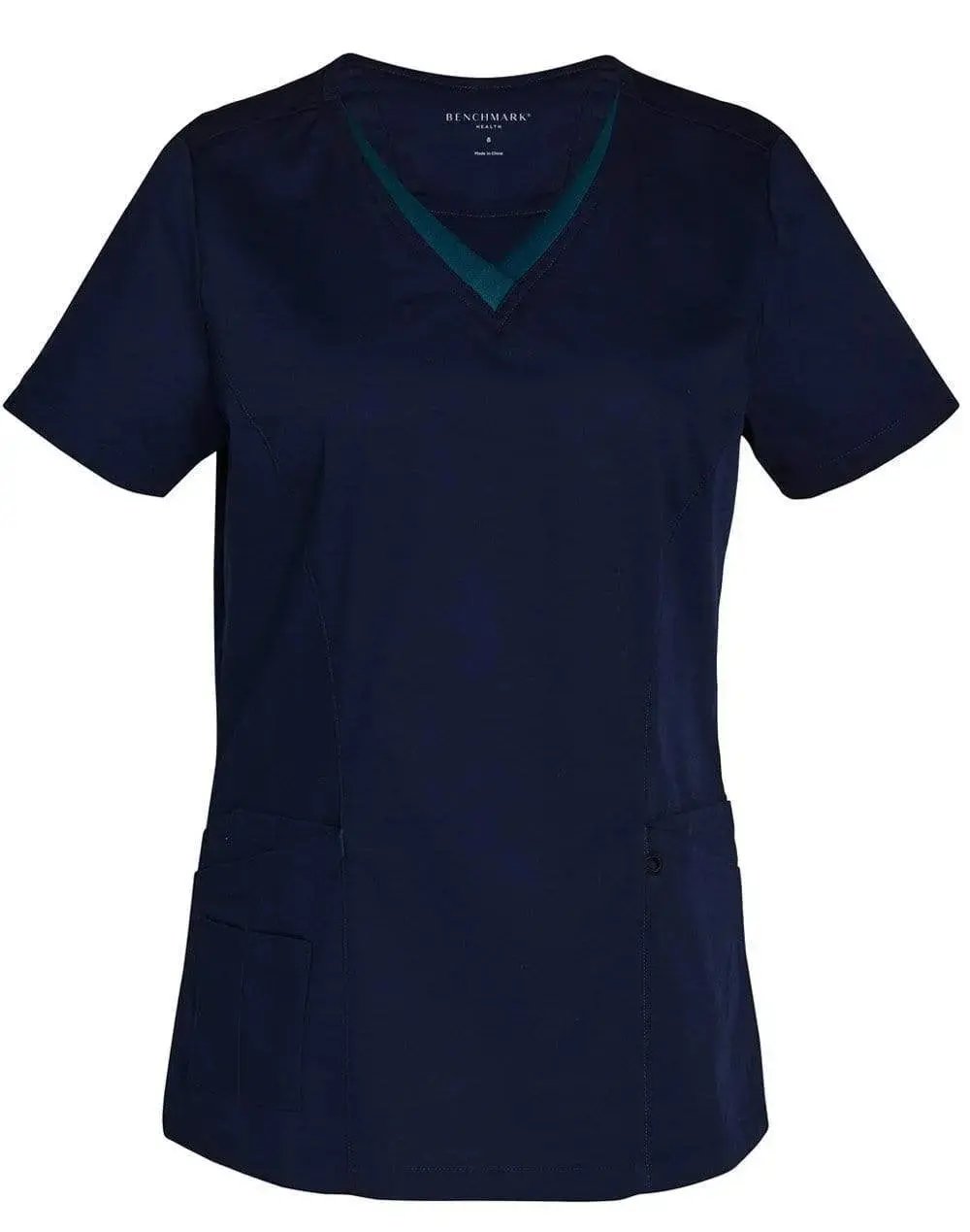 Winning Spirit Ladies V-neck Contrast Trim Scrubs Top M7660 - Simply Scrubs Australia