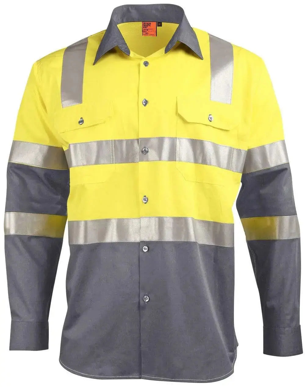 Winning Spirit Biomotion Day/night Light Weight Safety Shirt With X Back Tape Configuration Sw70 Metro Workwear.