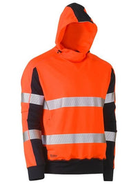 Bisley Taped Two Tone Hi Vis Contrast 4 Way Stretchy Hoodie BK6815T