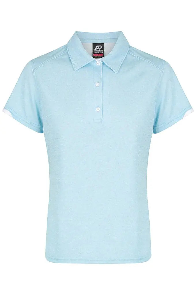 Aussie Pacific Ladies Morris Polo Shirt 2317  Aussie Pacific LIGHT BLUE/WHITE 6 