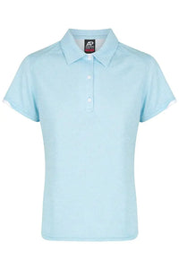 Aussie Pacific Ladies Morris Polo Shirt 2317  Aussie Pacific LIGHT BLUE/WHITE 6 