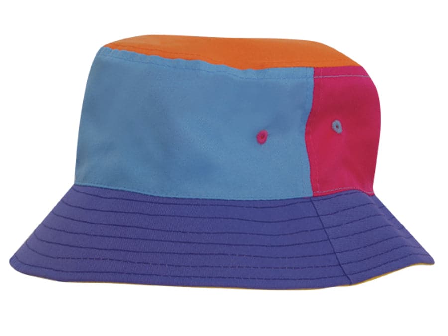 Headwear Multi Colour Breathable P/t Bucket Hat  X12 - 3941