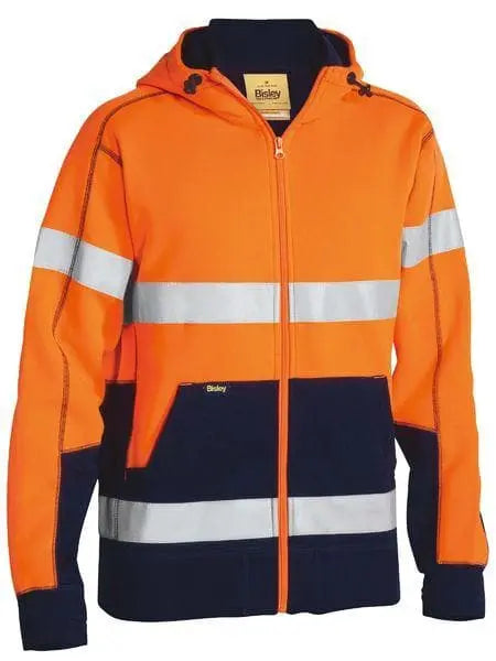 Taped Hi Vis Zip Fleece Hoodie With Sherpa Lining  BK6988T - City Workwear