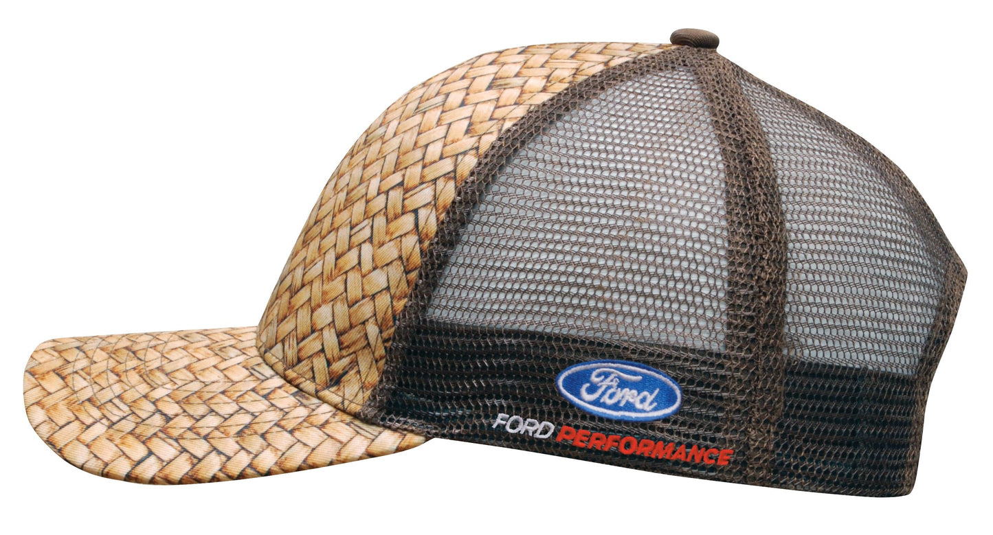 Headwear Poly Twill Cane Print Mesh Back Cap X12 - 3999