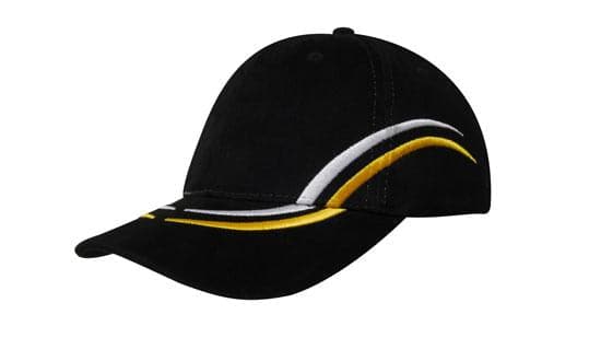 Headwear Emb Lines On Crown & Peak Cap X12 - 4075