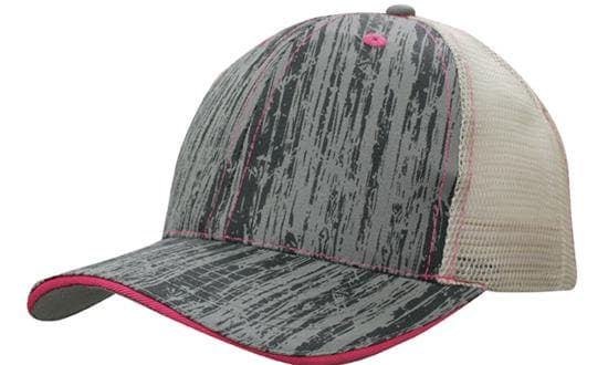 Headwear Woodprint Poly Twill Mesh X12 - 4143