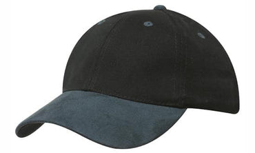 Headwear Brushed Heavy Cotton W/suede Peak Cap X12 - 4200