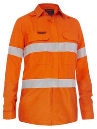 Bisley Apex 160 Women's Taped Hi Vis FR Vented Shirt BL8339T - Flash Uniforms 