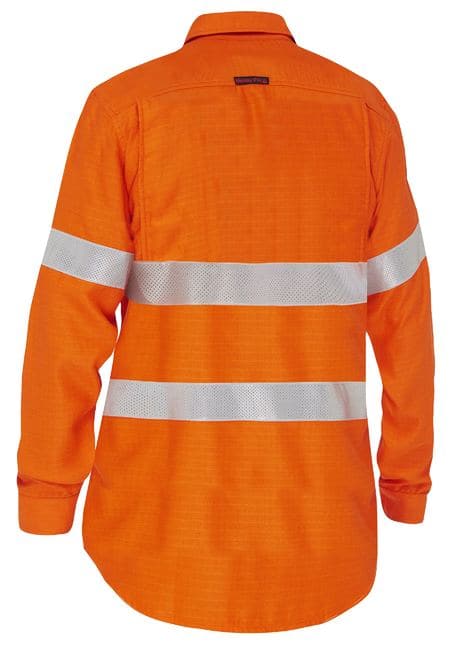 Bisley Apex 160 Women's Taped Hi Vis FR Vented Shirt BL8339T - Flash Uniforms 