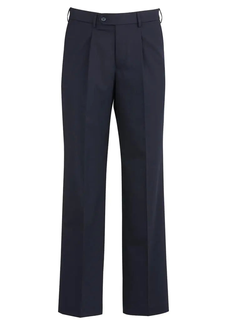 Biz Corporates Mens One Pleat Pant 74011R - Flash Uniforms 