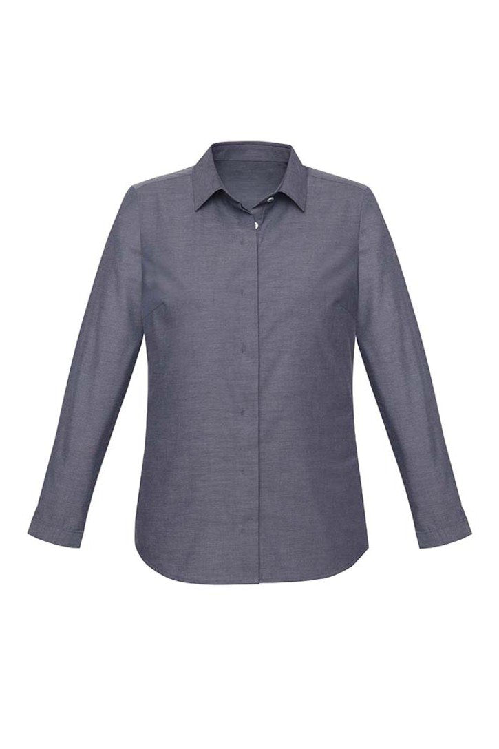 Biz Corporates Charlie Ladies Long Sleeve Shirt RS968LL - Flash Uniforms 