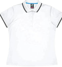 Aussie Pacific Portsea Lady Polo Shirt 2321  Aussie Pacific WHITE/SLATE 6 